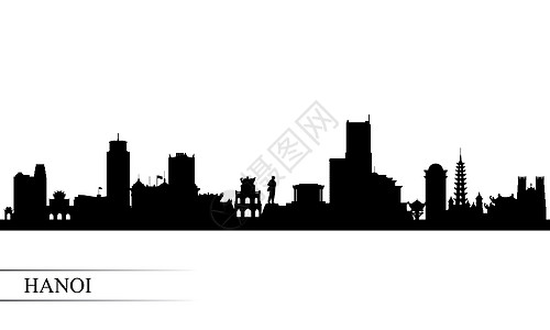 河内市天际线轮廓背景全景摩天大楼旅游旅行景观首都传统地标城市海报图片