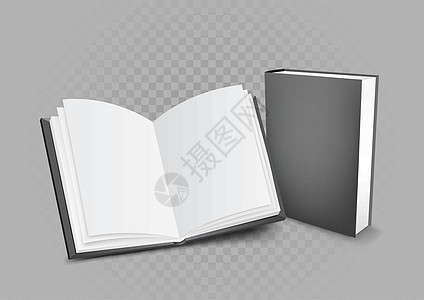 灰色透明背景的书籍图片