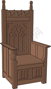 白色背景上的木制大椅子红色蜡烛分支机构插图家具装饰灌木丛镜子房间风格图片