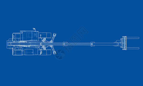叉车概念  3 的矢量渲染草图载体后勤卡车商品工业汽车工厂船运装载机图片