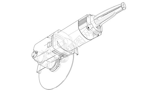 轮廓电动角磨机 韦克托光盘速度电气插图工业绘画草图墨水圆圈乐器图片