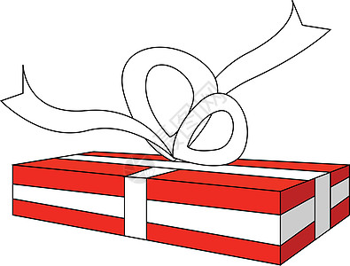 白色背景上的红色礼物插图矢量图片