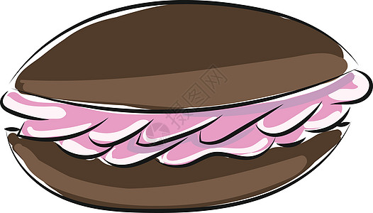 三明治饼干 向量或颜色插图的图像图片