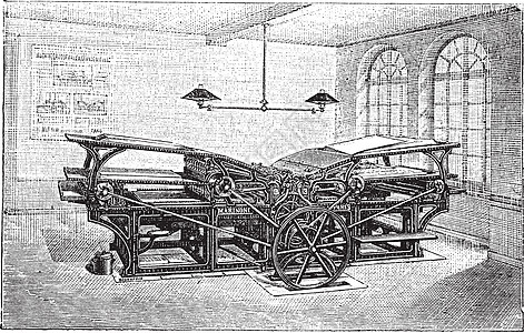 圣马力诺尼双印印印印刷机古老雕刻工艺机械化房间蚀刻机器历史性艺术品绘画艺术古董图片