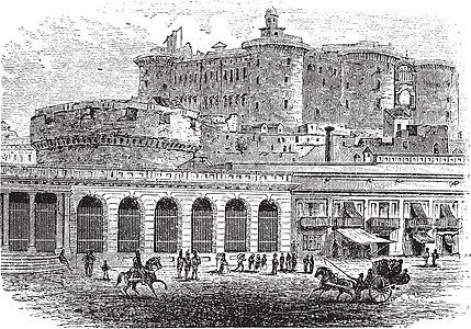在那不勒斯的意大利坎帕尼亚 那不勒斯建筑艺术历史古董建筑学城堡插图文化旅行地标图片