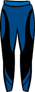 蓝色运动布 插图 白底矢量收藏跑步织物衣服配饰活动培训师运动鞋阴影鞋带图片