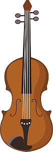 Violin 仪器 插图 白色背景的矢量图片