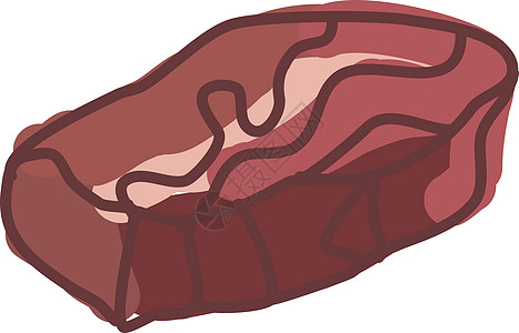 白色背景上的肋骨插图红肉熏肉肉类团体产品火腿香肠收藏图片