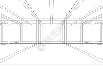 正在建造的房子的绘图 韦克托草图工程师蓝图建筑学计算机建筑师3d打印框架建设图片