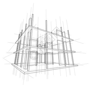 正在建造的房子的绘图 韦克托原理图打印设计建筑学工程工地绘画框架建筑办公室图片