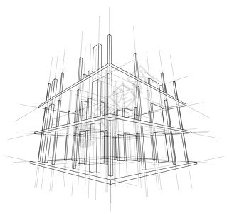 正在建造的房子的绘图 韦克托原理图建筑房间设计构造建设草图工程师工程建筑师图片