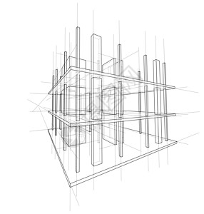 正在建造的房子的绘图 韦克托建筑学蓝图工程构造原理图建筑3d工程师建筑师计算机图片
