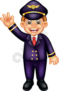 紫色制服卡通飞行员图片
