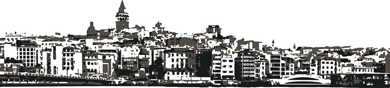 加拉塔塔伊斯坦布的旅游标志蓝色喇叭历史街道文化石头景观加拉塔火鸡建筑图片