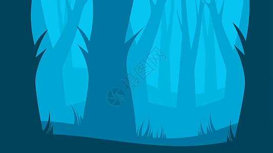 自然景观卡通背景插图茂密的森林植物群荒野树干天空植物学生态气候墙纸丛林动物群图片