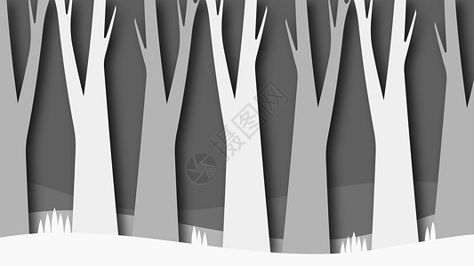 自然景观卡通背景插图茂密的森林木材异国衬套植物生态天空太阳木头分支机构树木图片