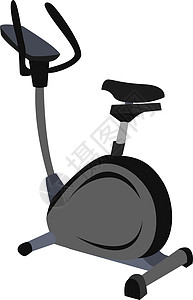 健身房插画白色背景上的运动自行车插画矢量设计图片