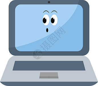 白色背景上的笔记本黑色商业屏幕金属空白监视器灰色电脑电子图片