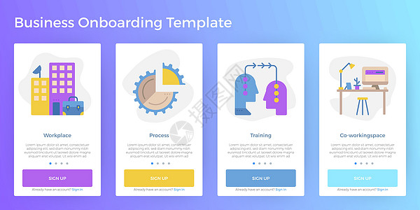 商业移动应用程序入职模板图片