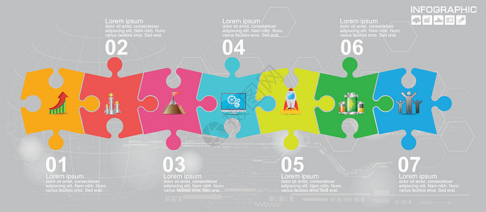 部分演示业务信息图表模板可用于工作流布局图表报告网页设计 具有选项步骤或流程的业务概念图片