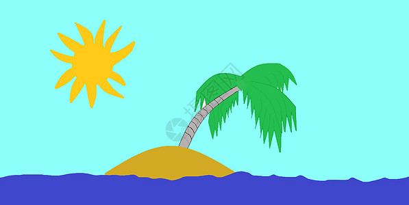 热带热带岛屿手掌天空插图海洋旅行日落椰子太阳假期棕榈图片