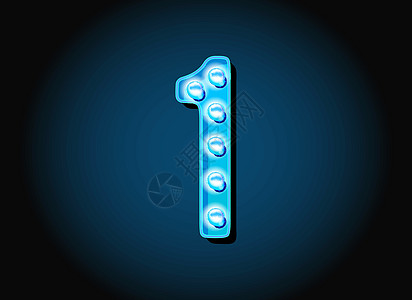 赌场或百老汇标志风格灯泡数字数字字符标题娱乐案件大小剧院蓝色木板时间艺术字体图片