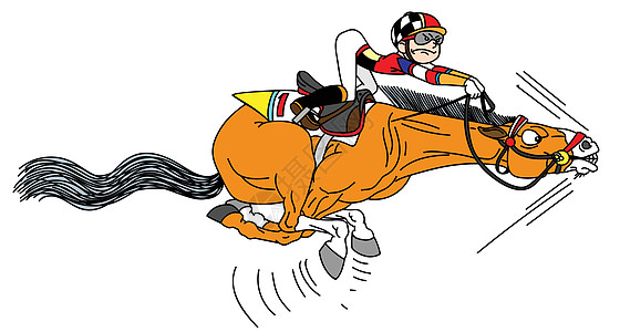 骑马的卡通骑师图片
