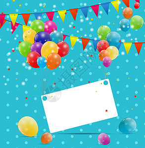 颜色有光泽的气球生日贺卡背景矢量怡乐思狂欢节日标签派对庆典边界乐趣卡通片惊喜娱乐图片