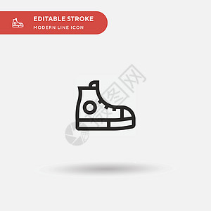 Shoe 简单缩放矢量图标 Invict 的符号设计模板脚跟培训师衣服健身房娱乐速度皮革鞋类运动女性图片