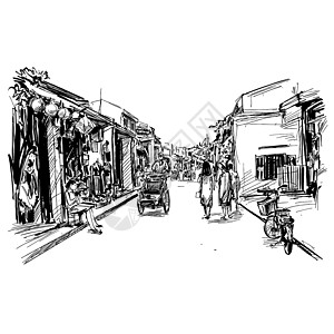 越南老城海安的绘画图片