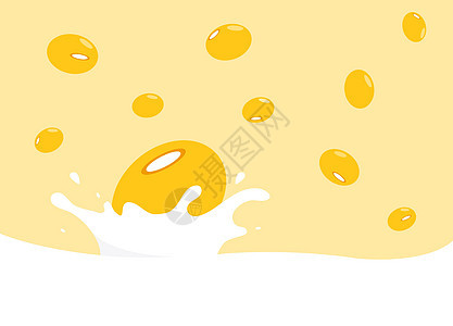 黄豆掉进豆浆里 溅起豆浆 豆浆是蛋白质的良好来源而且价格便宜产品奶油飞溅营养牛奶奶制品液体植物运动种子背景图片