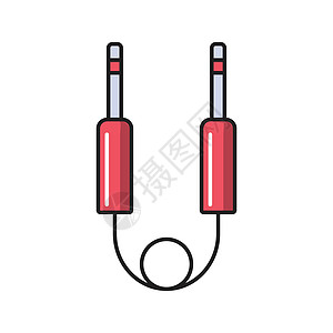音频技术音乐插头插图立体声金属电子港口网络绳索图片