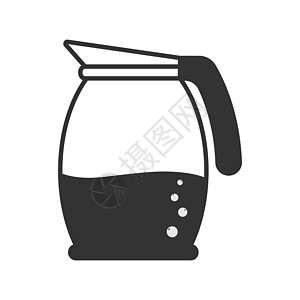 茶壶或茶壶的图标 矢量存量插图 简单脱水蜜饯绘画空白水壶概念咖啡草图果汁液体变体图片