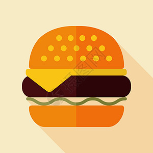 汉堡矢量图标 快餐标志沙拉芝麻面包美食午餐牛肉食物洋葱芝士插图图片