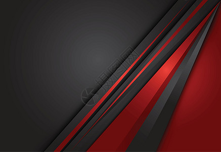 红色和黑抽象层卡片的几何背景 Ann墙纸条纹网络桌面材料坡度阴影插图图片