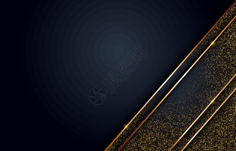 黑色抽象层几何重叠与金色的图示辉光商业材料插图坡度金子网络阴影条纹灰色图片