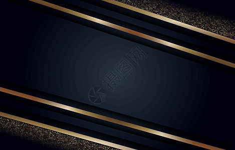 黑色抽象层几何重叠与金色的图示辉光墙纸网络桌面金子插图材料灰色条纹坡度图片