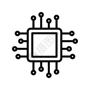 芯芯片电子显卡工程科学活力插图标识硬件电路处理器图片