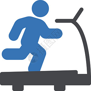 运行中运动运动员赛跑者健康训练跑步健身房插图机器身体图片