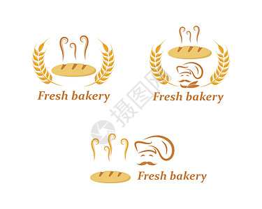 面包店徽标矢量图脆皮面粉派对饼干小吃甜点烘烤厨房美食厨师图片
