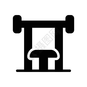 新闻报社肌肉运动健身房训练身体男人杠铃卧推重量插图图片
