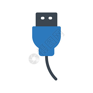 电缆线插座港口连接器闪光贮存插图插头金属数据技术图片