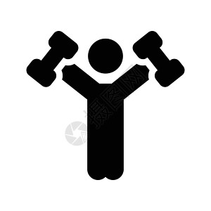 健身房健康标识力量杠铃举重锻炼网络理疗白色重量图片
