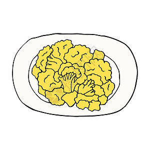 矢量手绘涂鸦 aloo 戈壁 印度菜菜 菜单咖啡馆标签和包装的设计草图元素 白色背景上的彩色插图图片