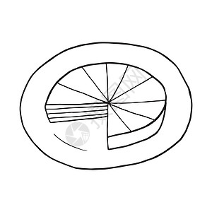 矢量手绘涂鸦 巴伐利亚火炬 德国甜点 菜单咖啡馆标签和包装的设计草图元素 白色背景上的插图图片