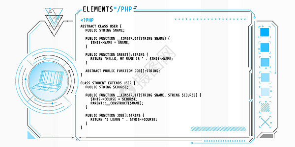 HUD与代码PHP部分的接口要素建筑学界面互联网操作电脑用途程序语言高科技编码图片