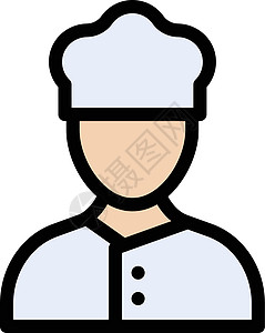 主厨厨社会职业工作男性餐厅食物卡通片男人帽子烹饪图片