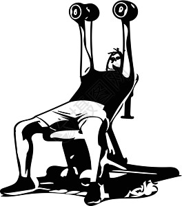 举着杠铃的男人在 gy 做深蹲运动身体壁球活动草图运动员竞赛动机福利举重图片