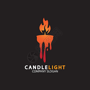 蜡烛灯图标标志设计矢量模板烧伤烛光烛台艺术标识庆典石蜡火焰品牌生日图片