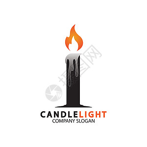 蜡烛灯图标标志设计矢量模板庆典标识石蜡烛台持有者烛光灯芯生日辉光收藏图片